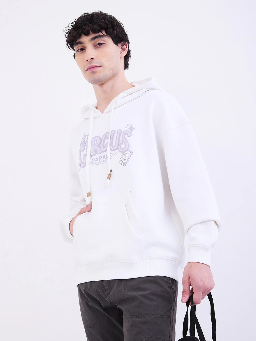 Men Sweatshirt White Oversize Fit - Image 7