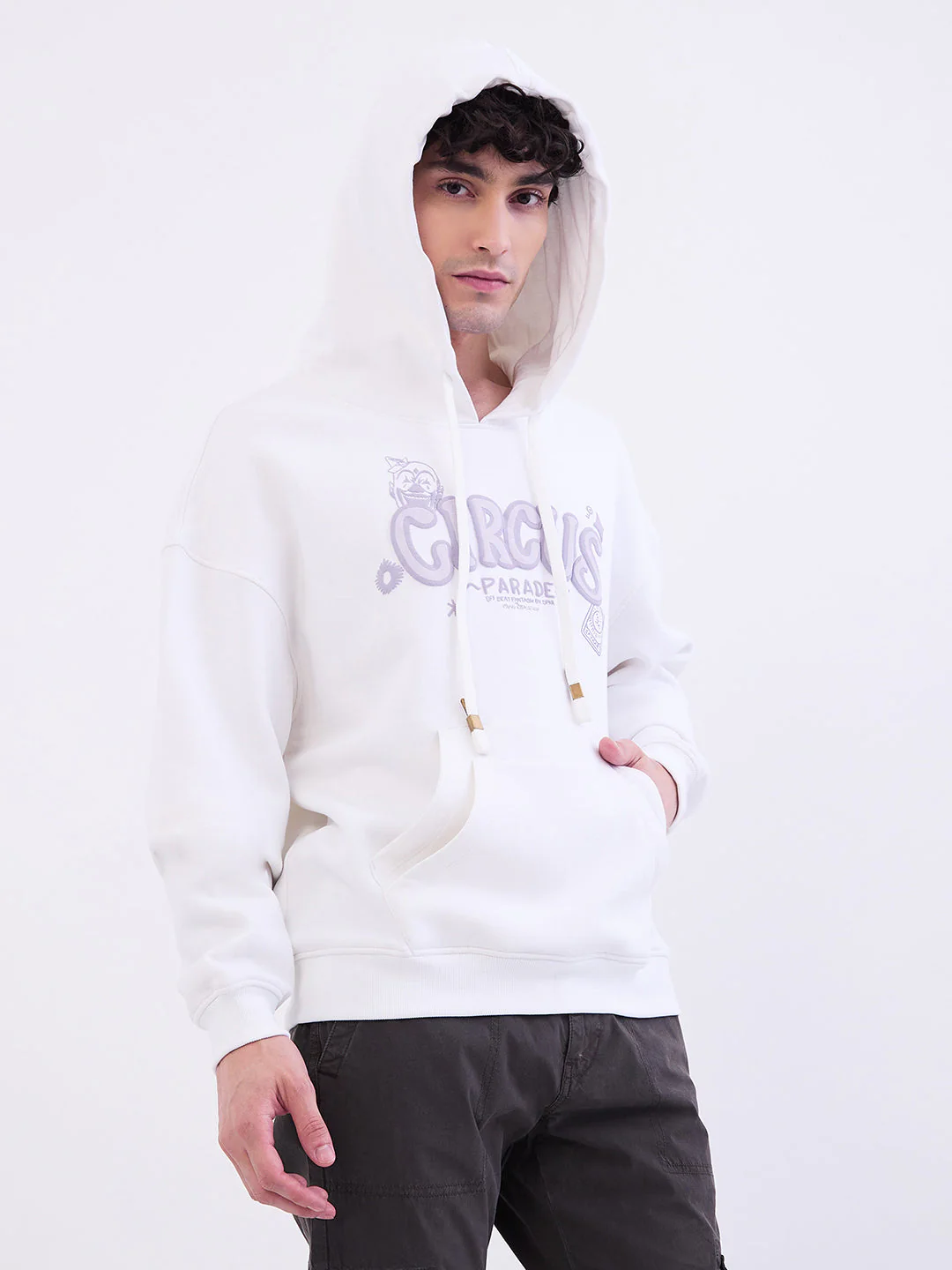 Men Sweatshirt White Oversize Fit - Image 8