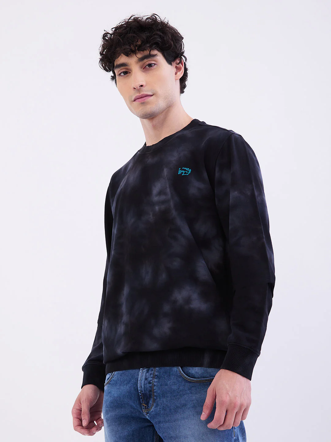 Men Sweatshirt Black Slim Fit - Image 3