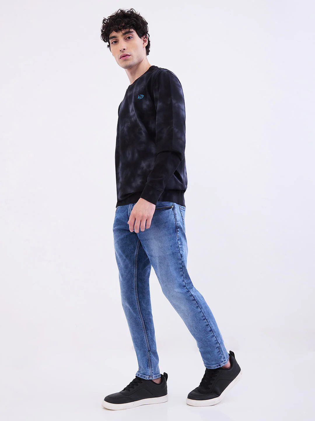 Men Sweatshirt Black Slim Fit - Image 5
