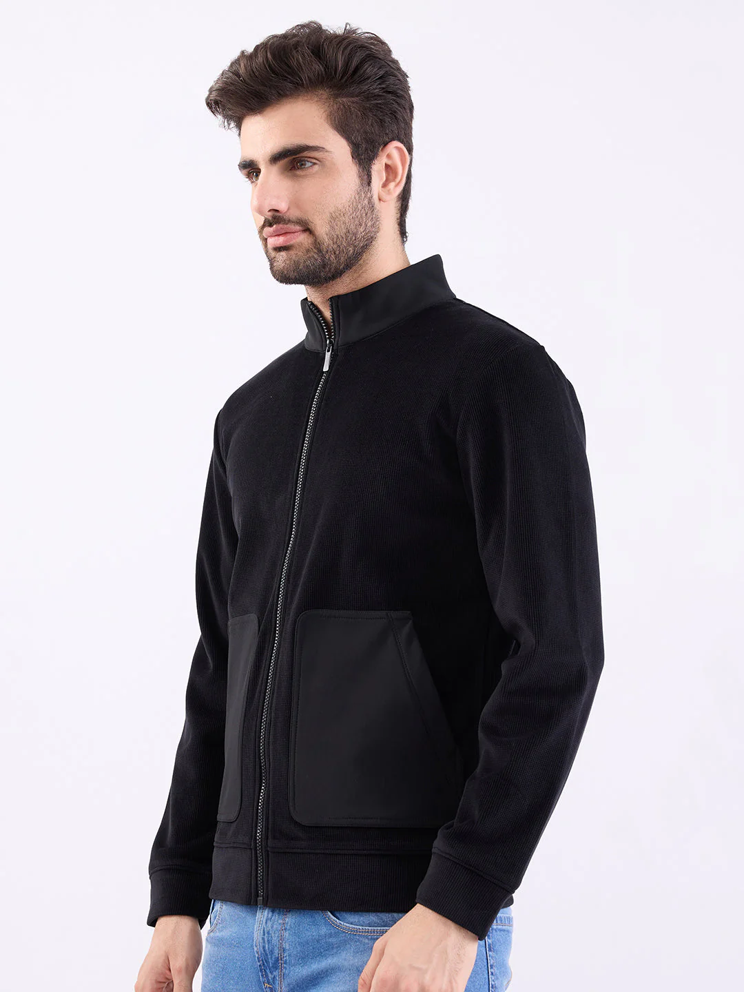 Men Sweatshirt Black Regular Fit - Image 3