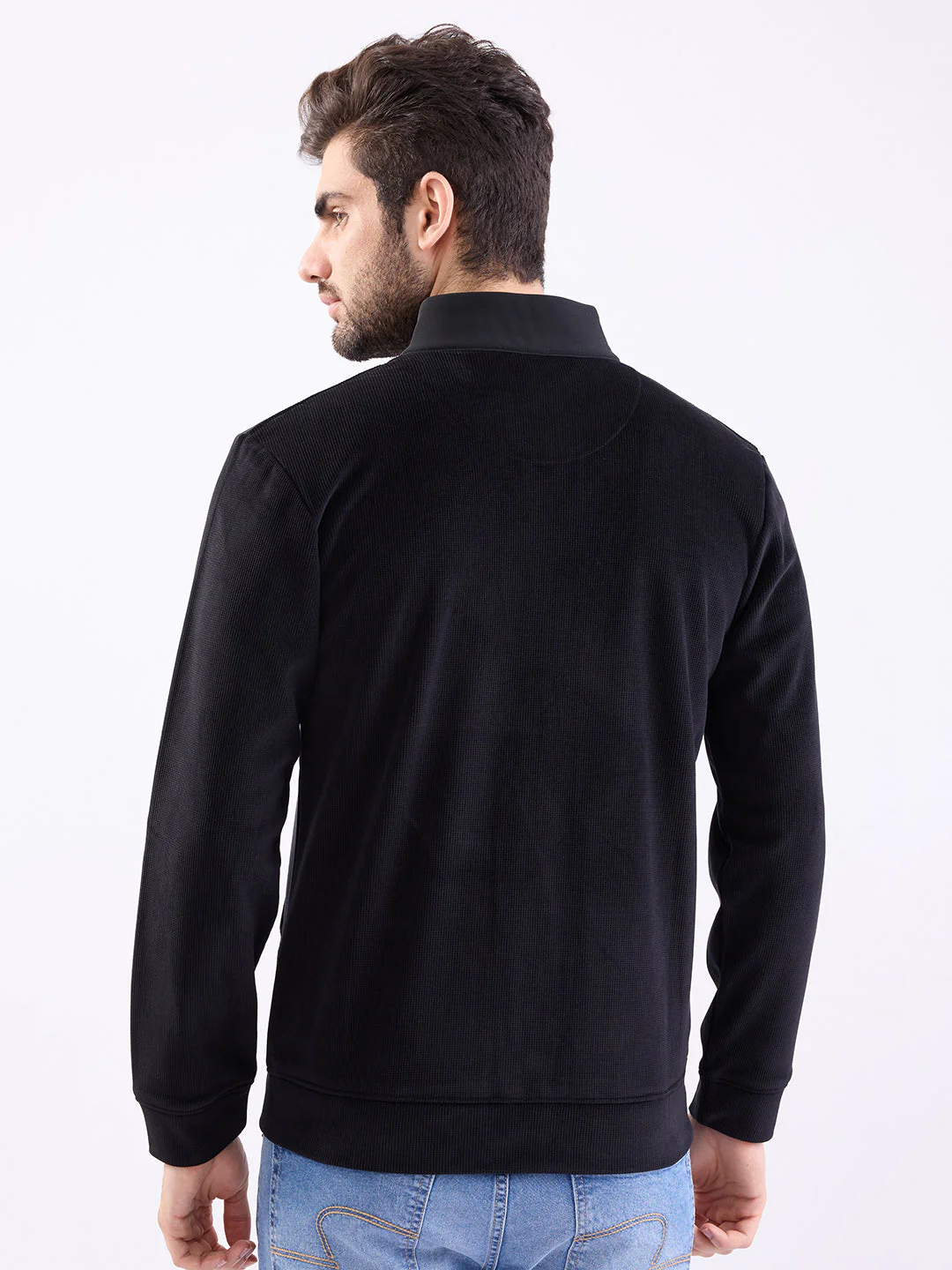 Men Sweatshirt Black Regular Fit - Image 4
