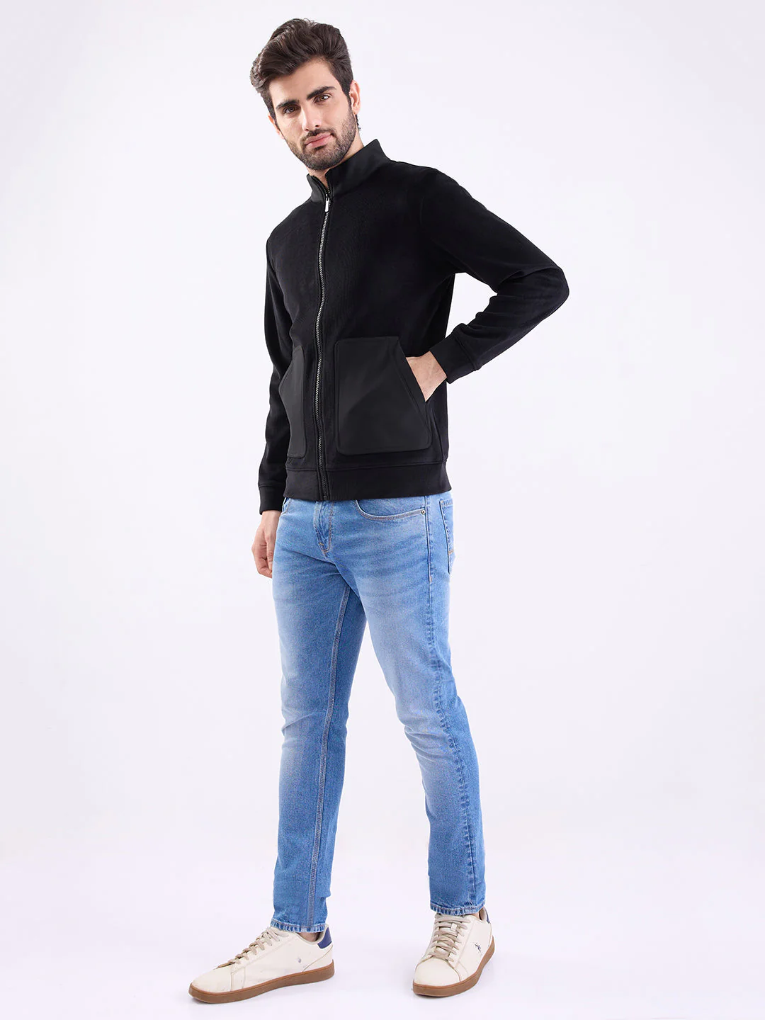 Men Sweatshirt Black Regular Fit - Image 5