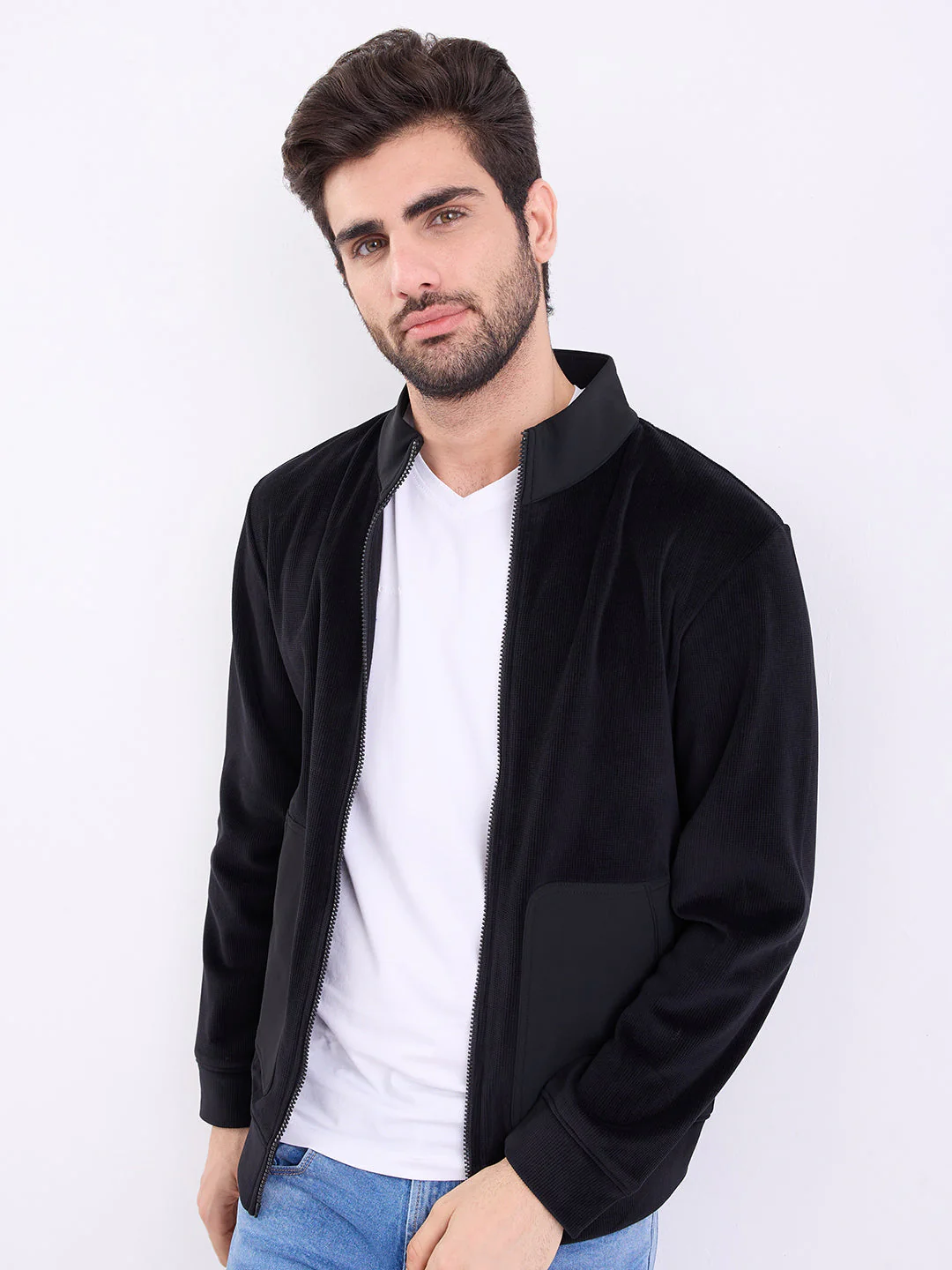 Men Sweatshirt Black Regular Fit - Image 6