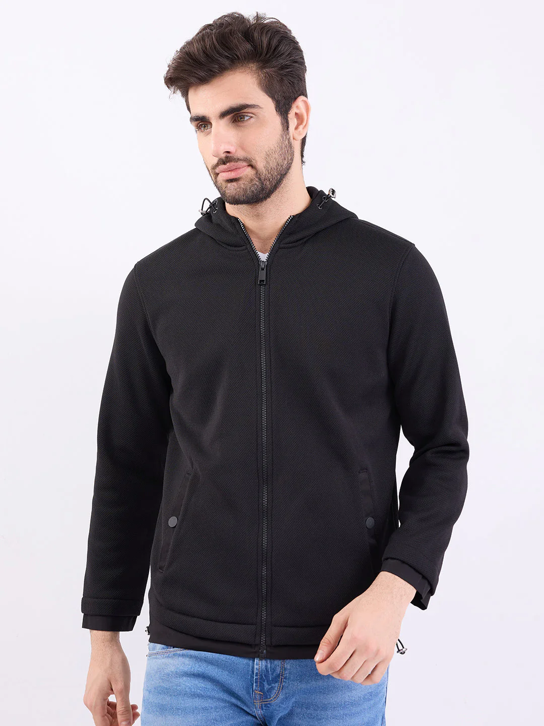 Men Sweatshirt Black Regular Fit - Image 2