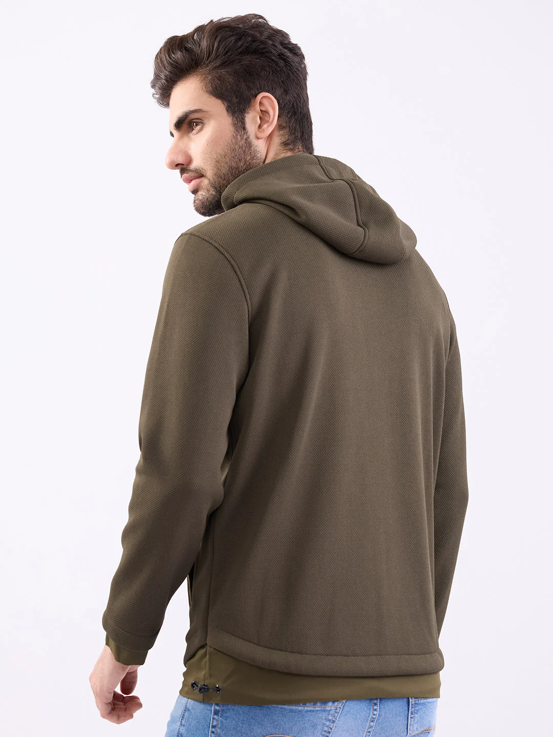 Men Sweatshirt Green Regular Fit - Image 4