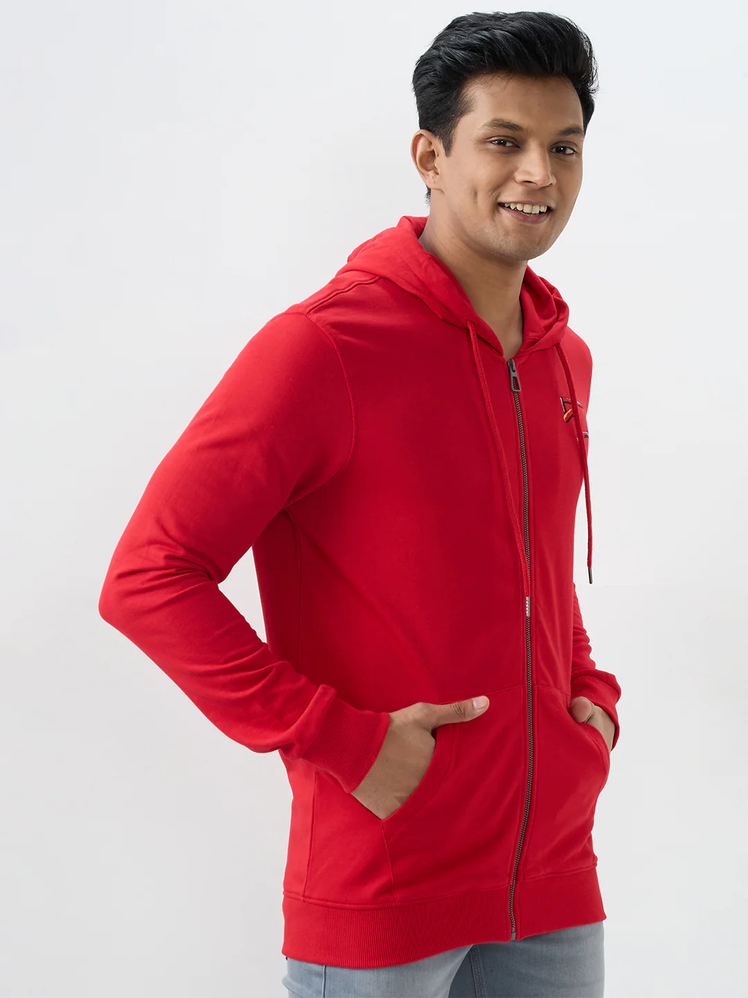 Men Sweatshirt Red Regular Fit - Image 4