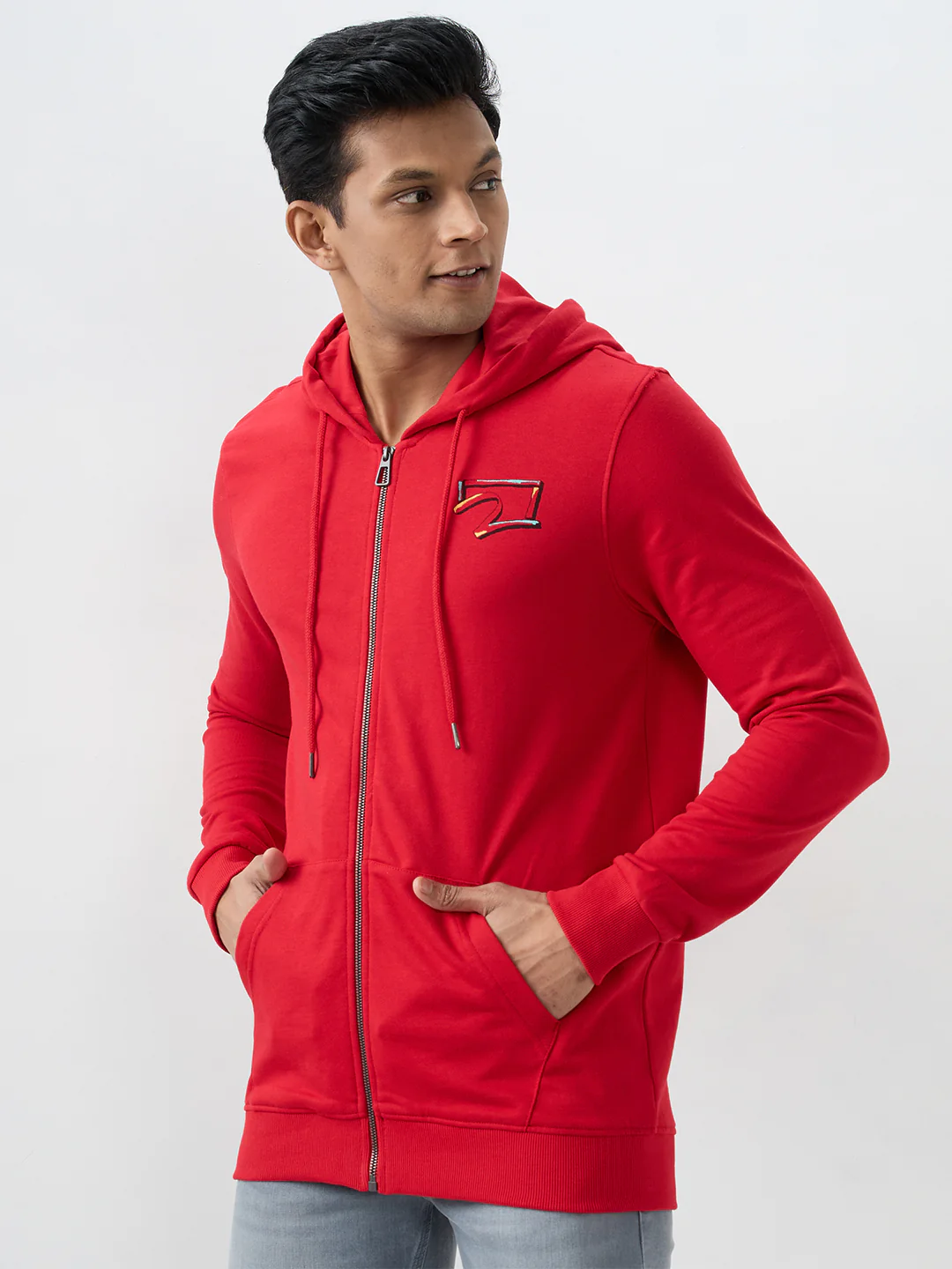 Men Sweatshirt Red Regular Fit - Image 5