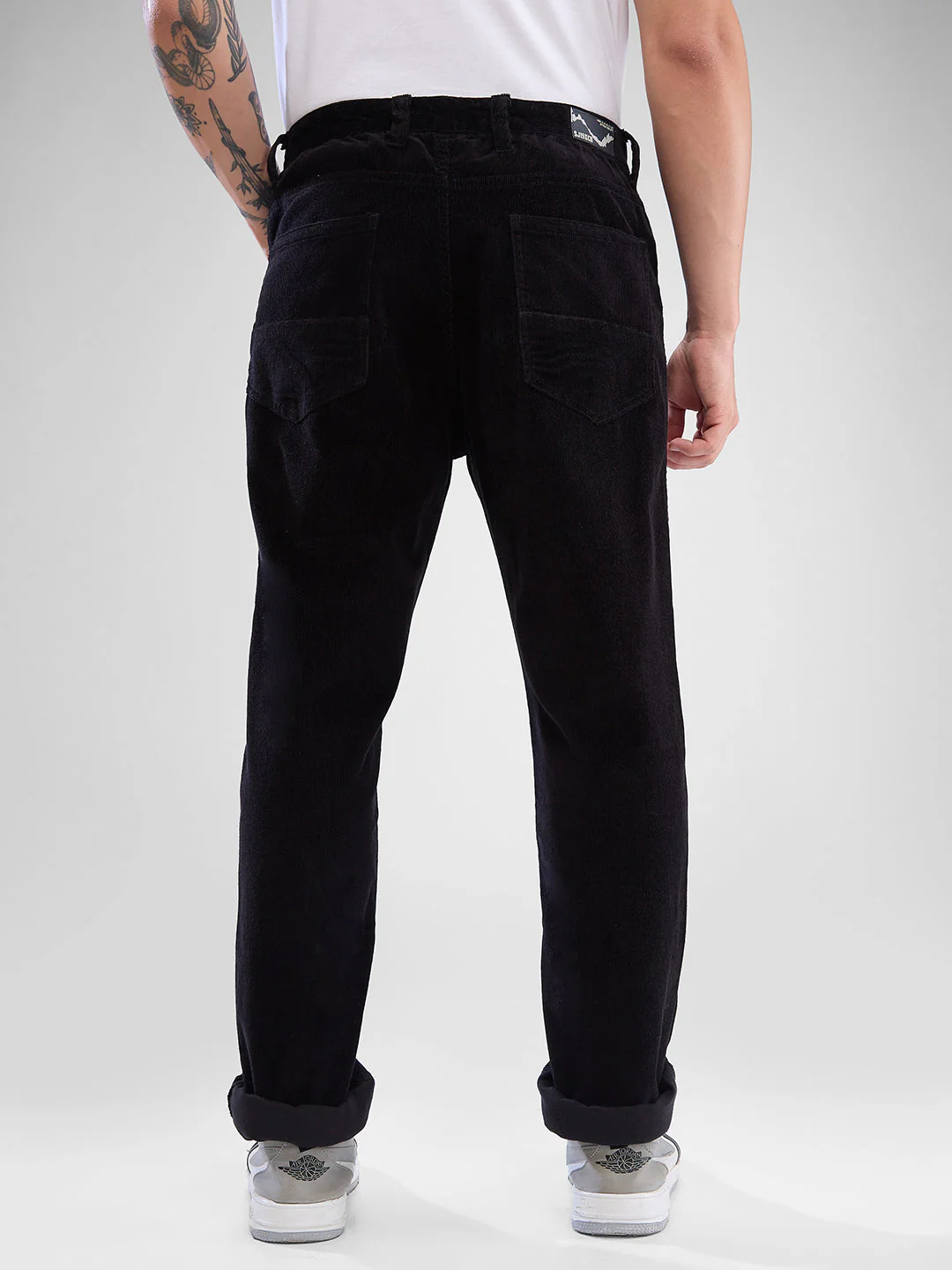 Men Trouser New Rico Jet Black Mid Rise - Image 3