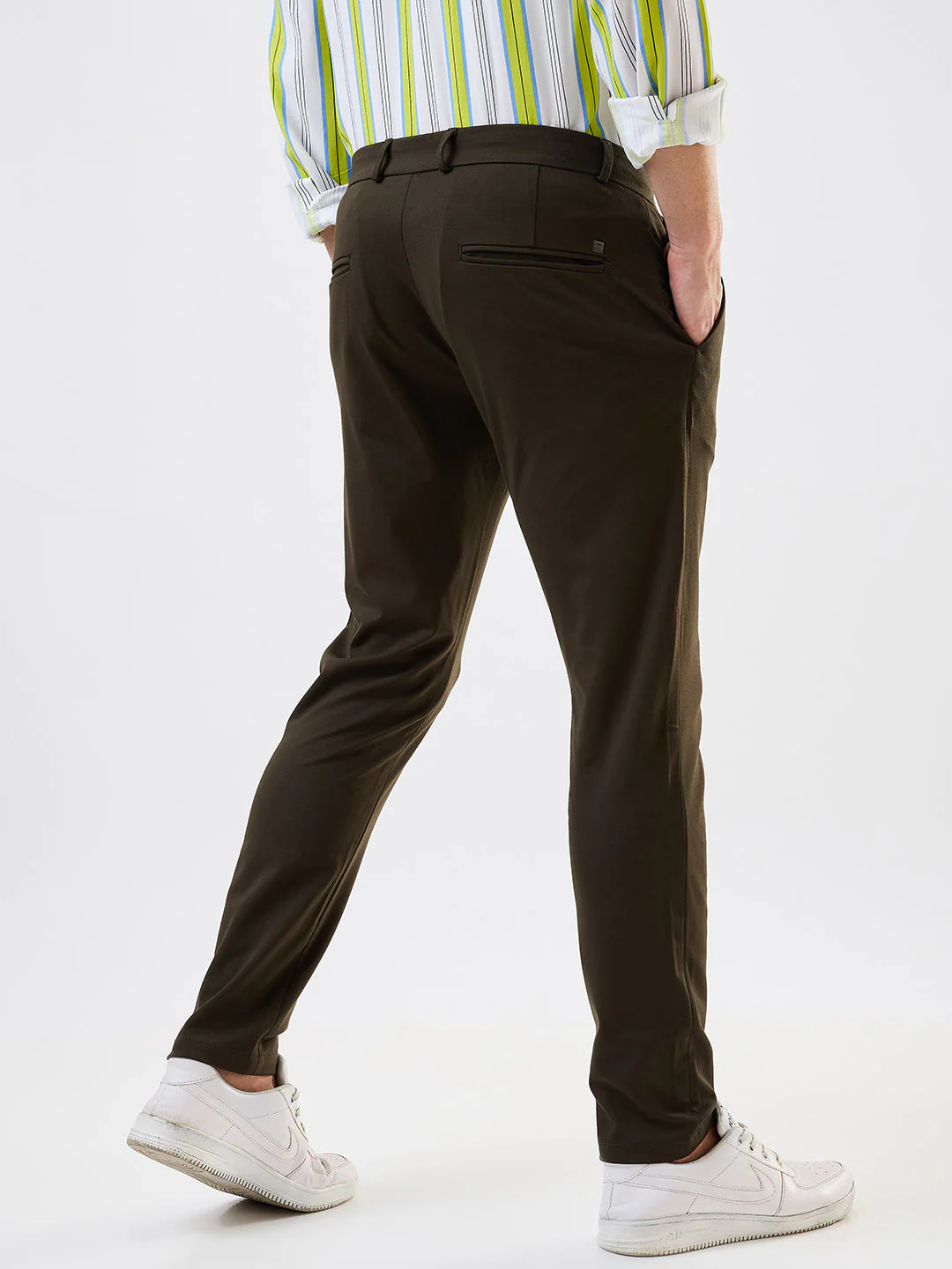 Men Cargo Slim Fit Green Mid Rise - Image 3