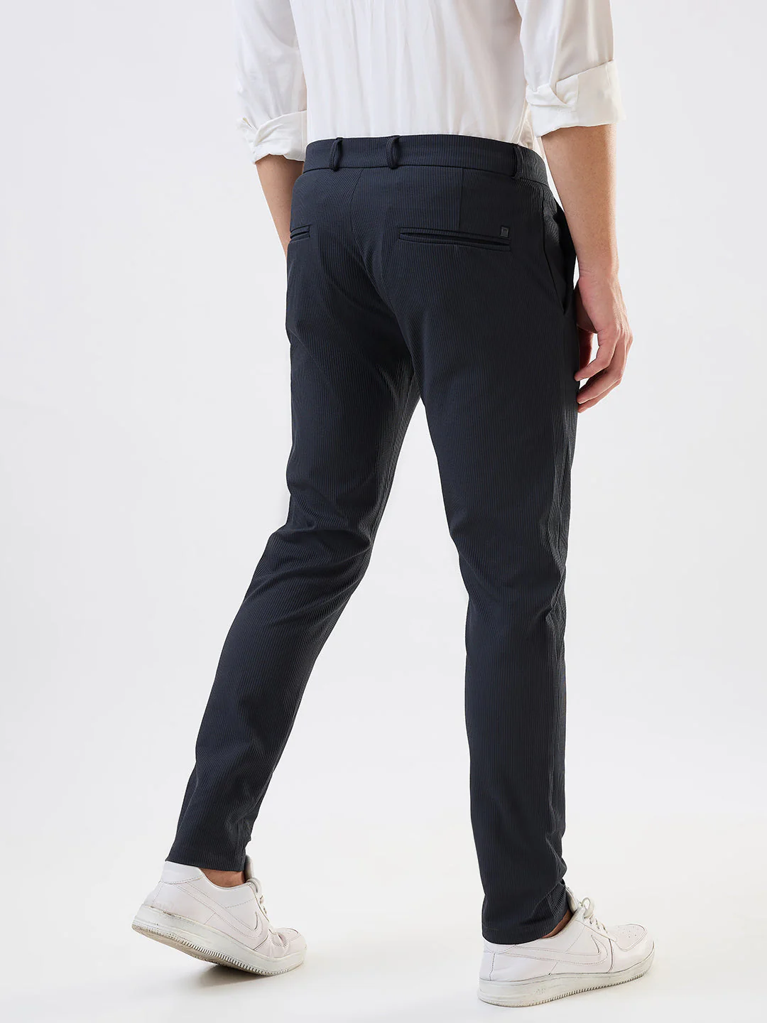 Men Cargo Slim Fit Grey Mid Rise - Image 3
