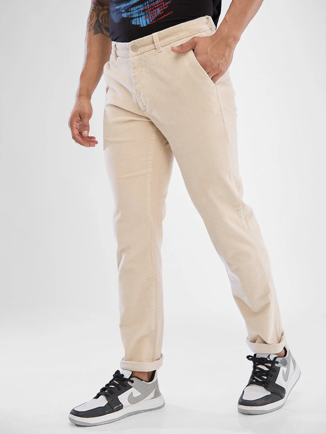 Men Trouser Regular Fit Mid Rise - Image 4