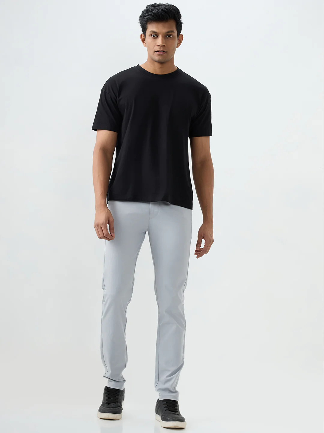 Men Trouser Grey Mid Rise - Image 5