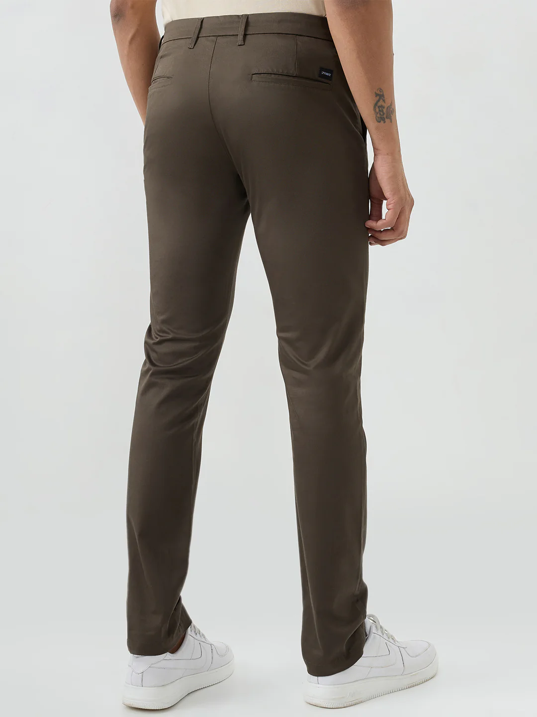 Men Trouser Green Mid Rise - Image 4