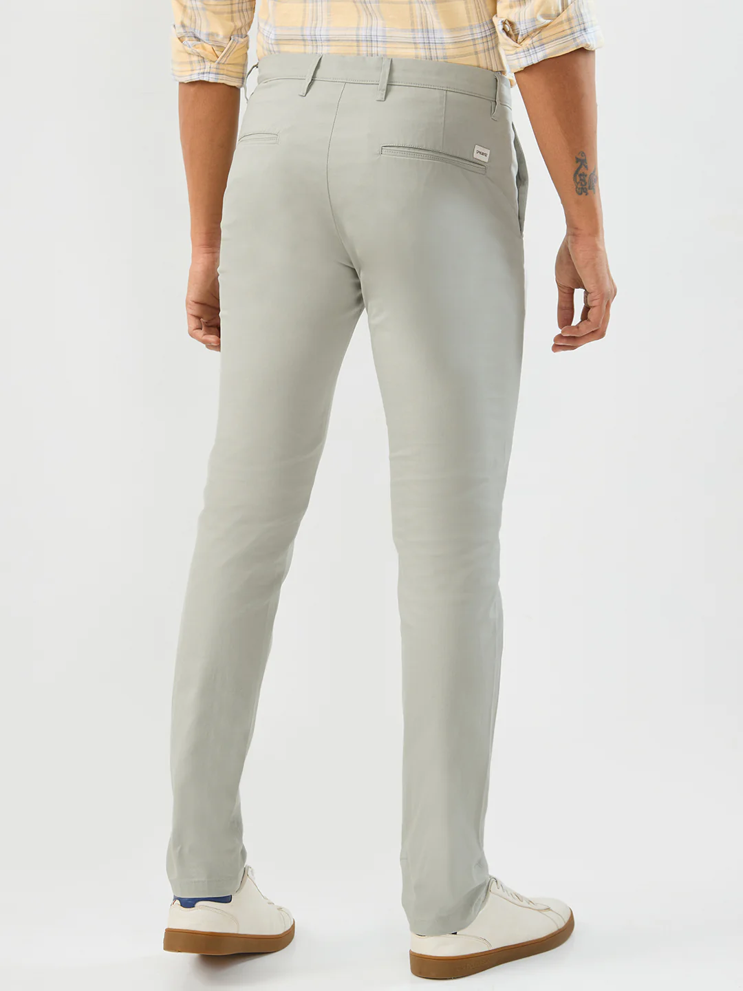 Men Trouser Slim Fit Green Mid Rise - Image 5