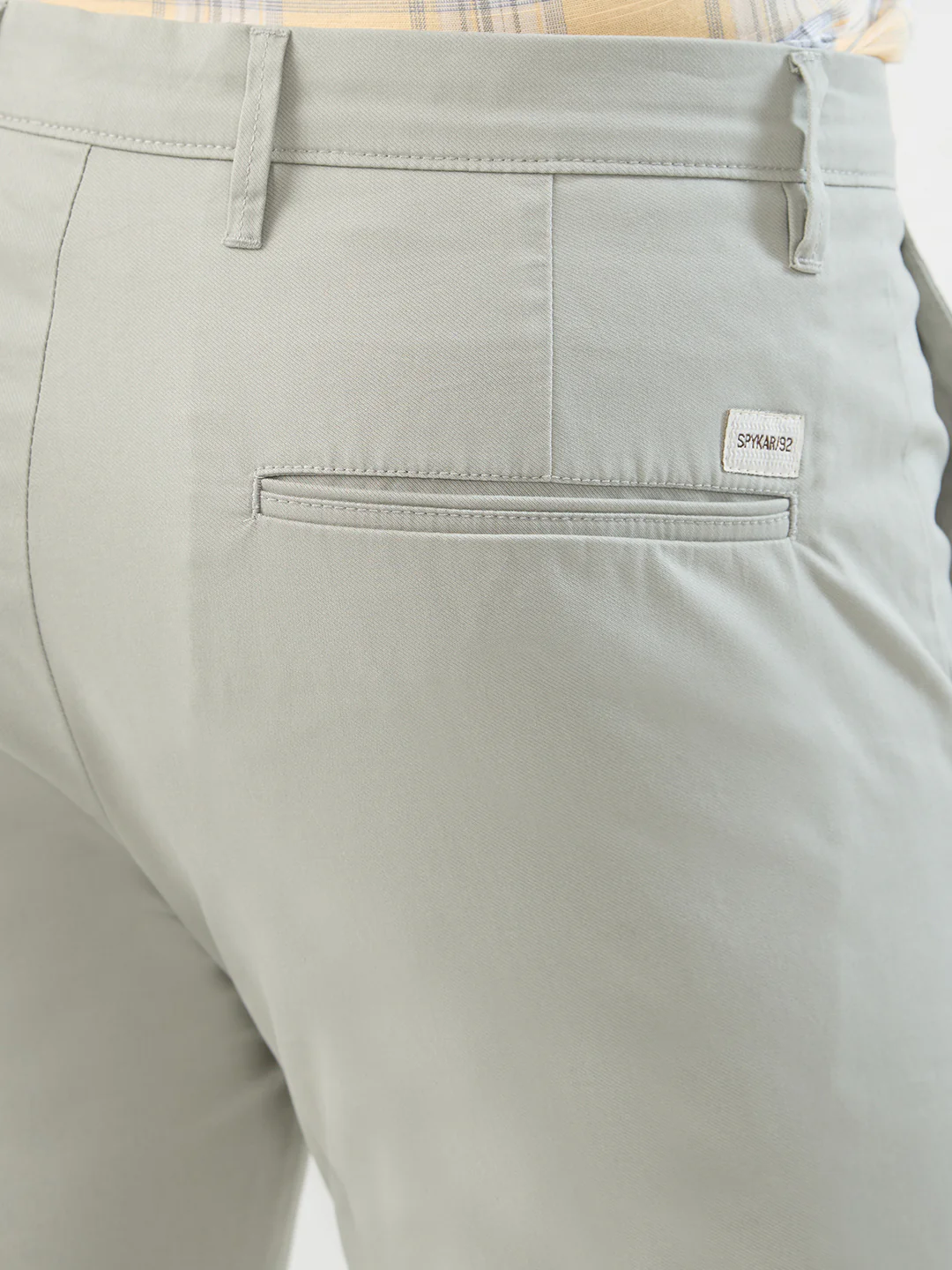 Men Trouser Slim Fit Green Mid Rise - Image 7