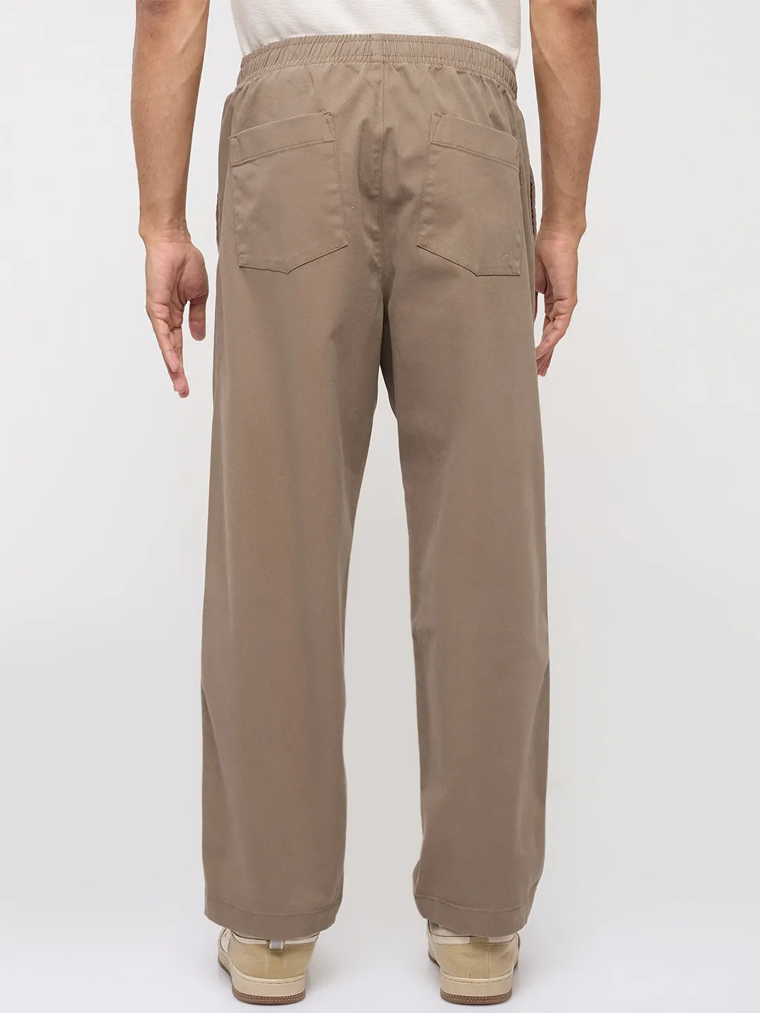 Men Trouser Relaxed Fit Grey Mid Rise - Image 5
