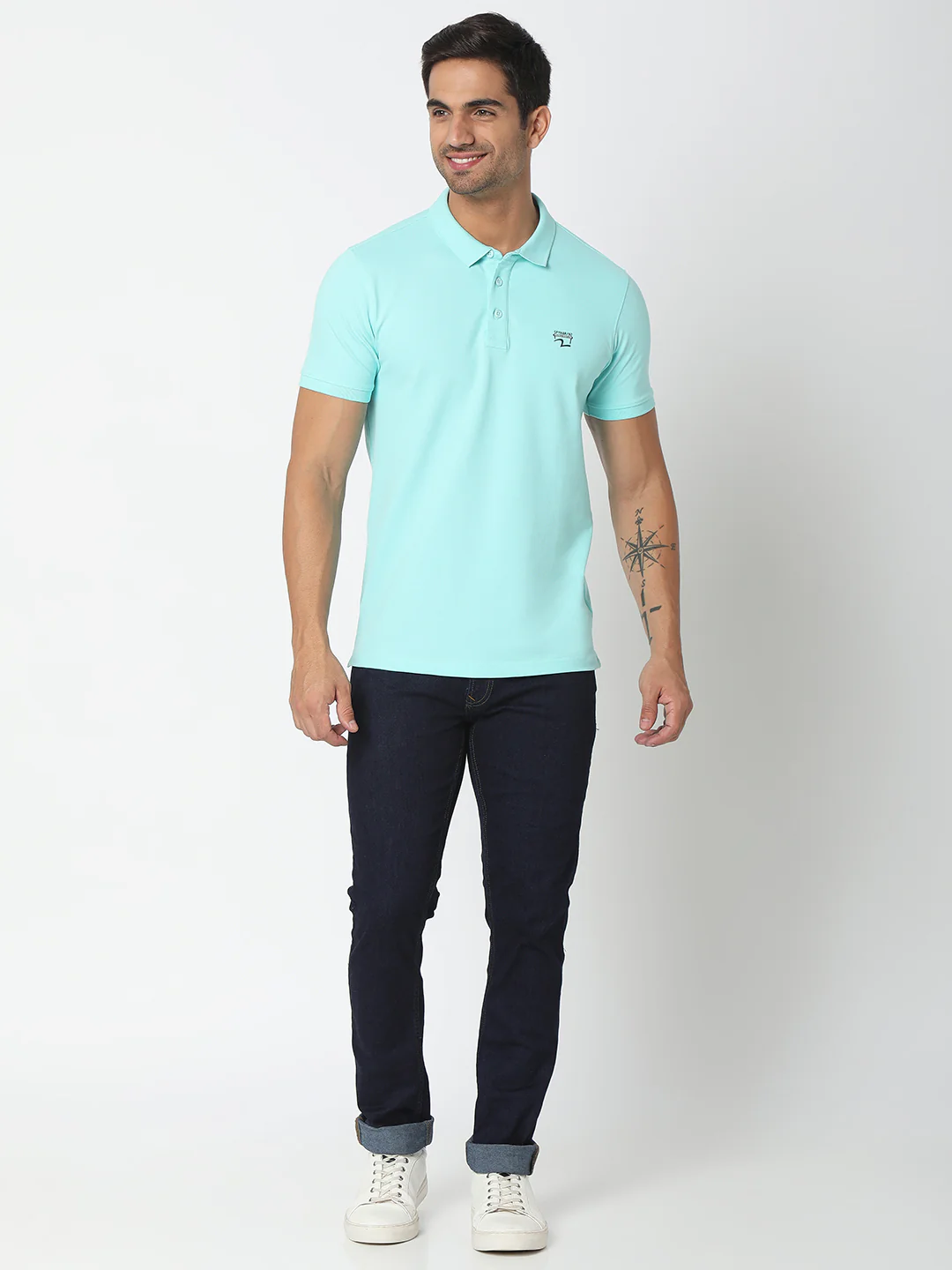 Men Rover Jeans Regular Fit Raw Blue Mid Rise