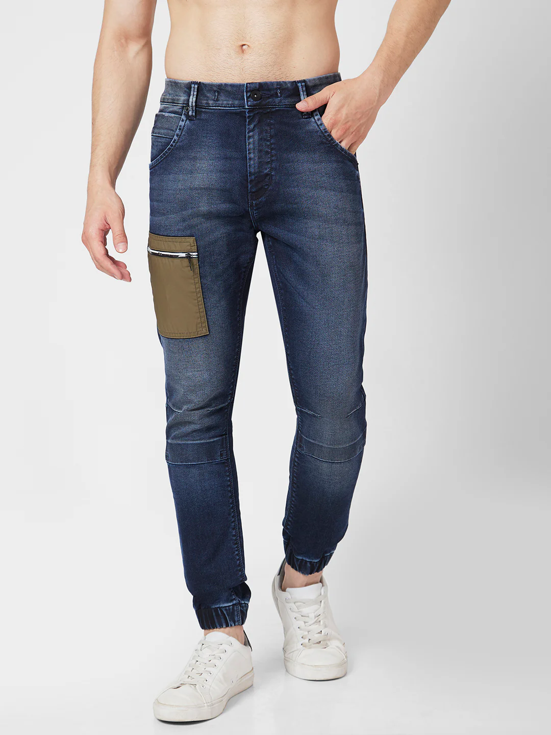 Men Rover Jeans Regular Fit Dark Blue High Rise