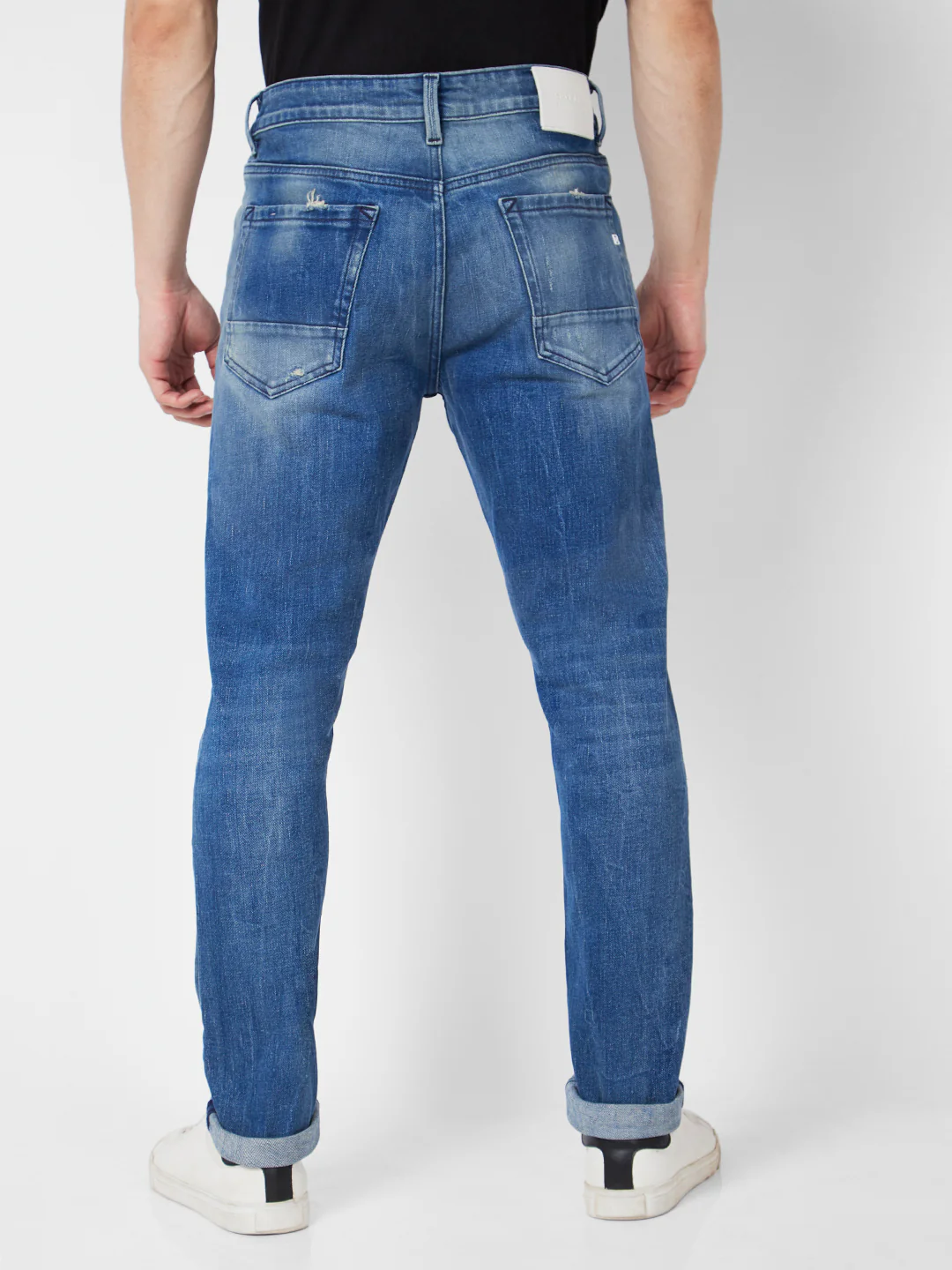 Men Kano Jeans Slim Fit Blue Low Rise - Image 3