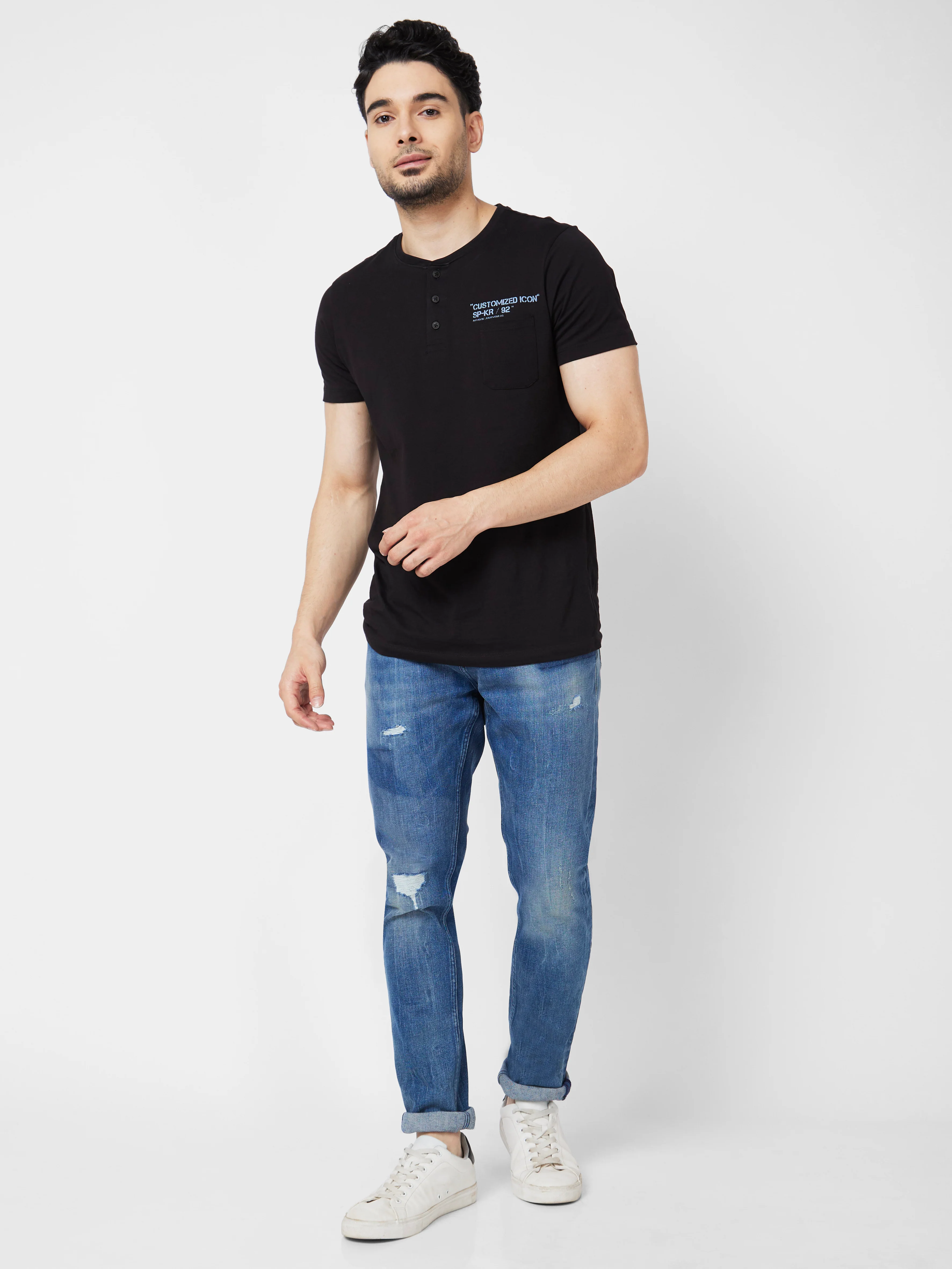 Men Kano Jeans Slim Fit Blue Low Rise - Image 6