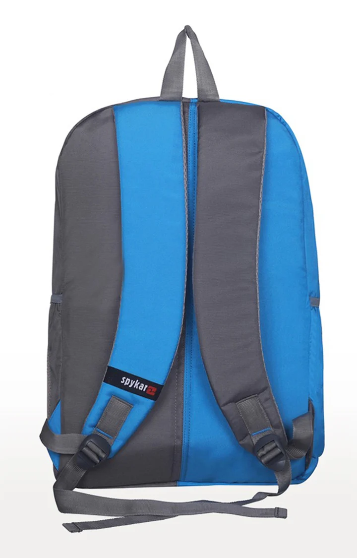 Grey and Blue Print Backpack - Image 2