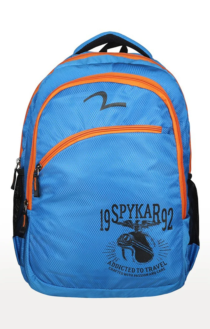 Blue Solid Backpack