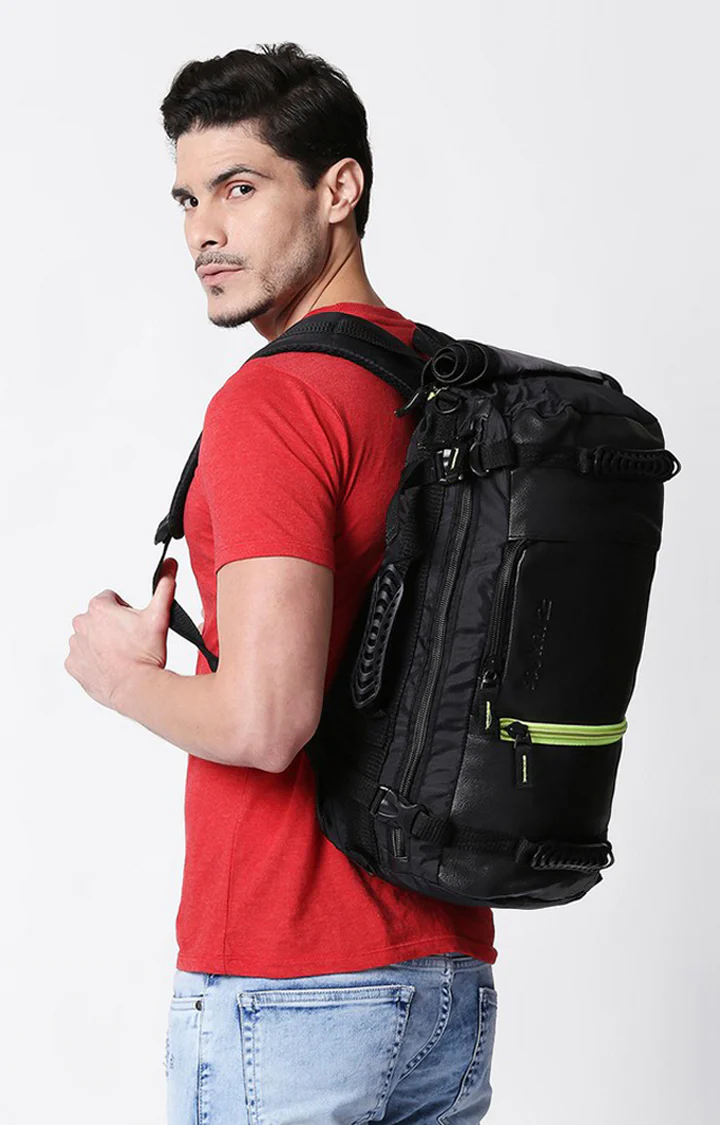 Black Leather Laptop Backpack - Image 5
