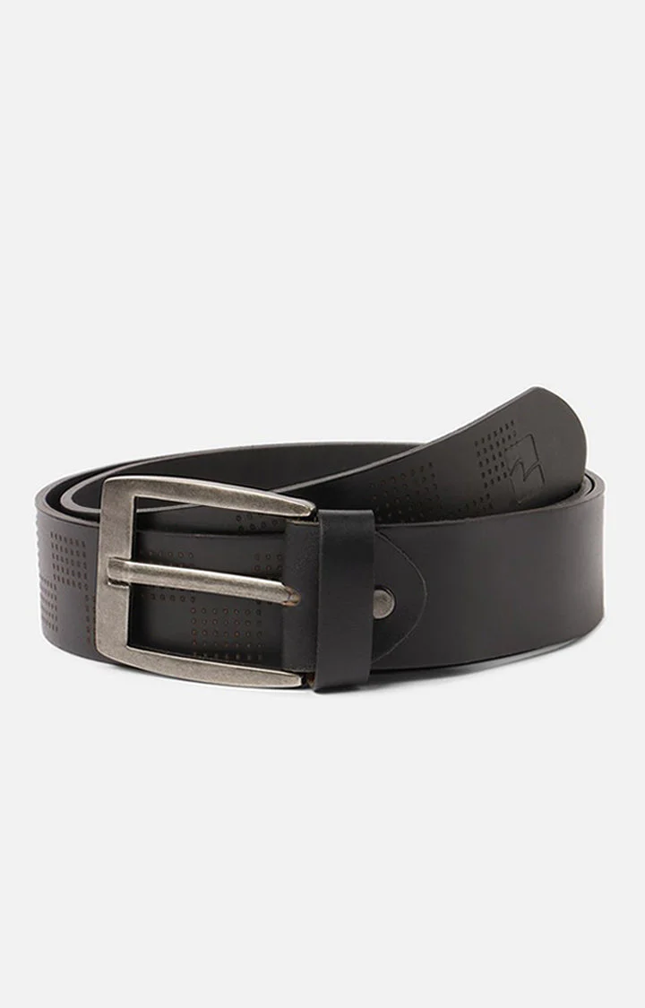 Men Black Genuine Leather Belt - Image 7