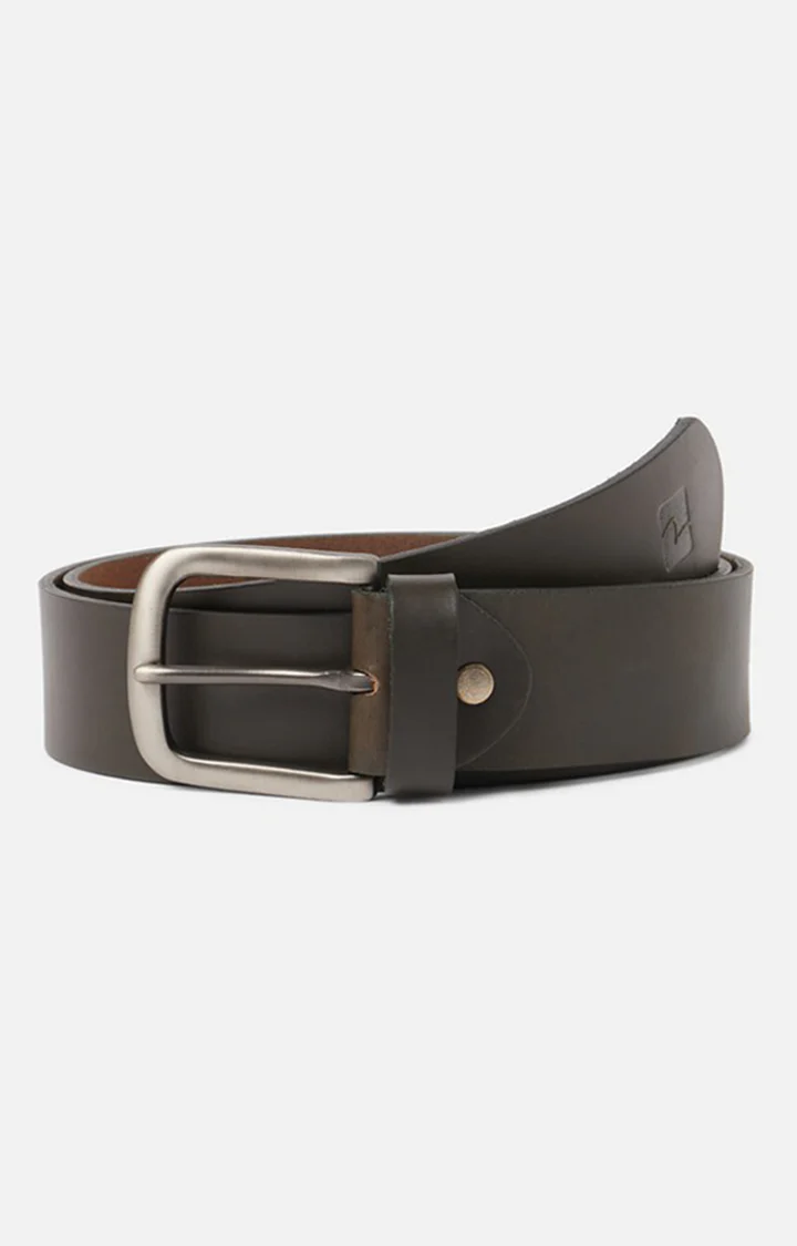 Olive Genuine Leather Belt