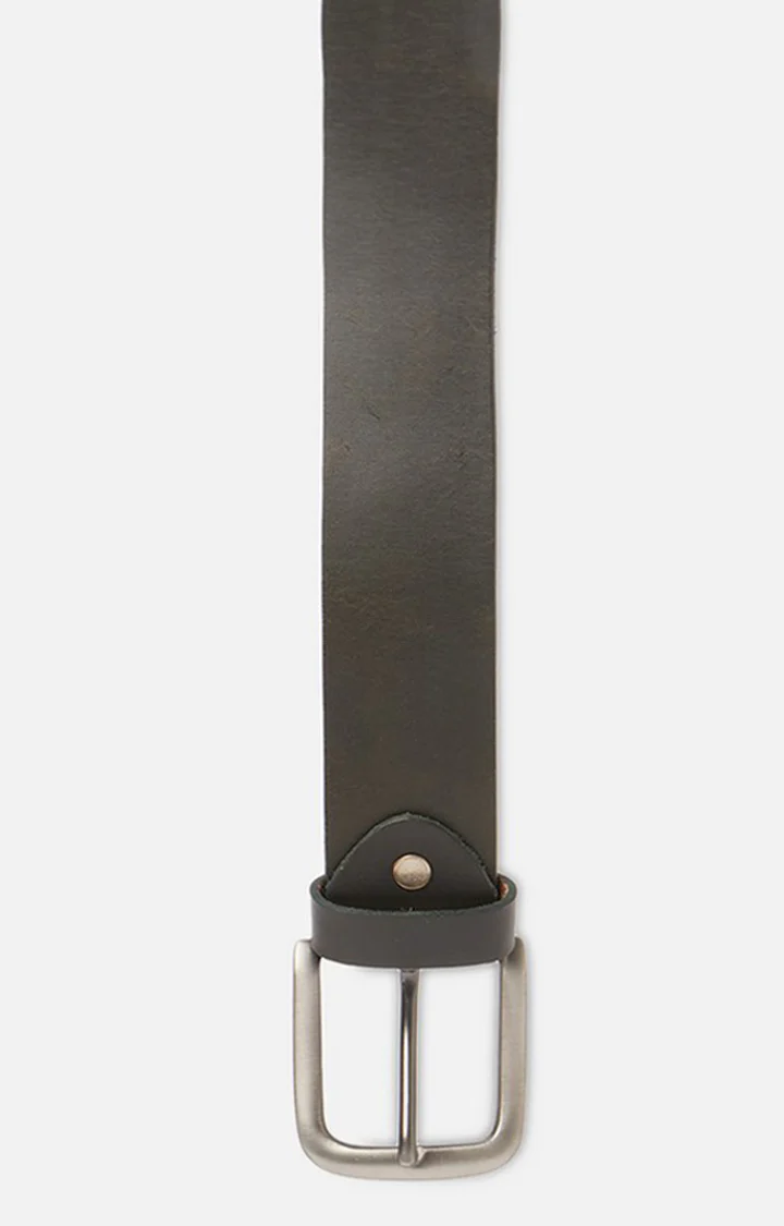 Olive Genuine Leather Belt - Image 5
