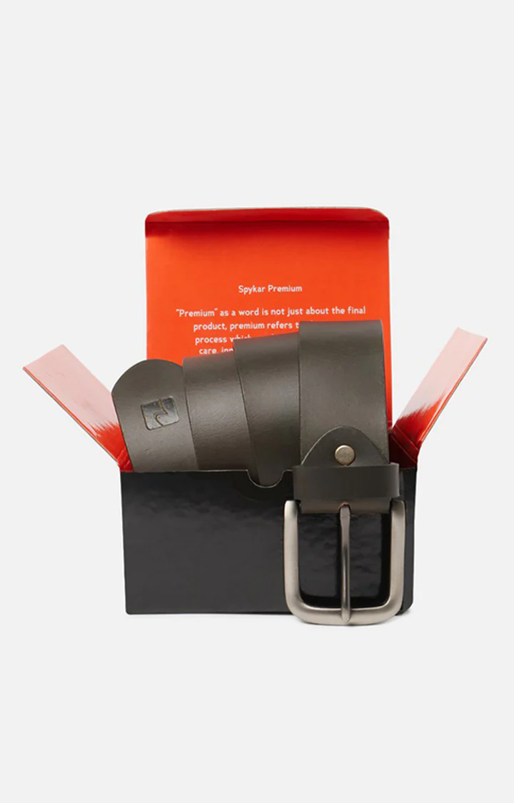 Olive Genuine Leather Belt - Image 6