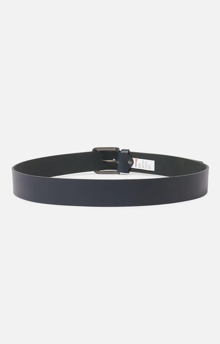 Men Blue Genuine Leather Belt - Image 2
