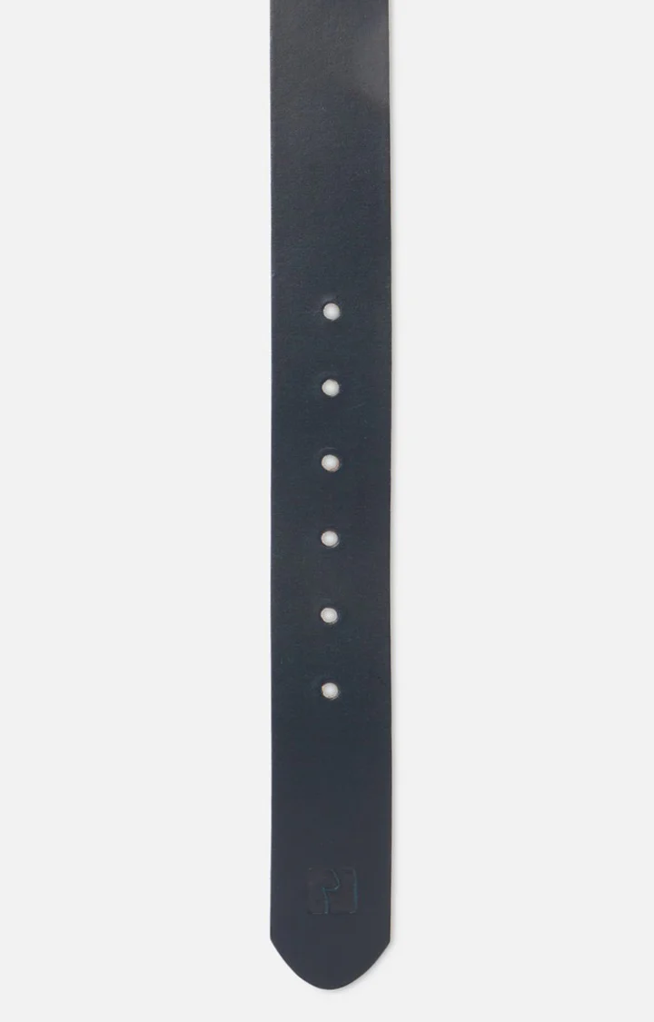 Men Blue Genuine Leather Belt - Image 4