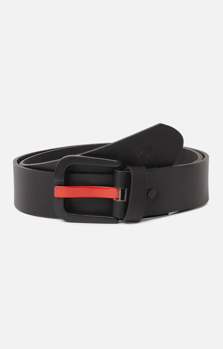 Men Black Genuine Leather Belt - Image 7