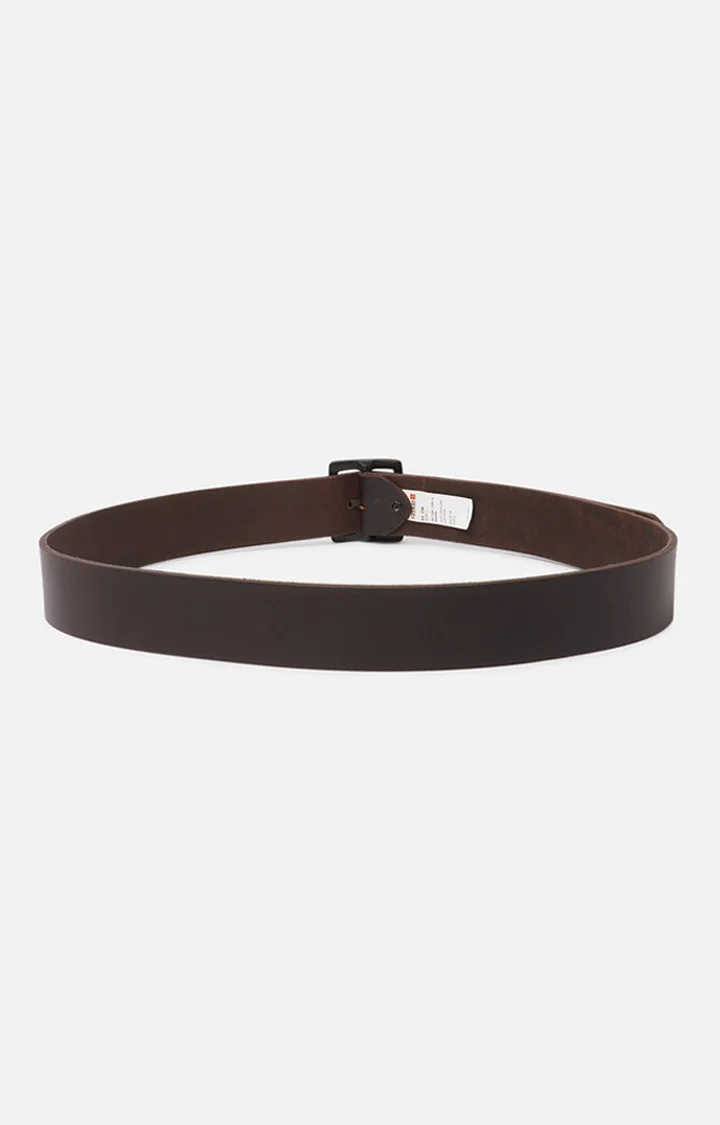 Men Brown Genuine Leather Belt - Image 2