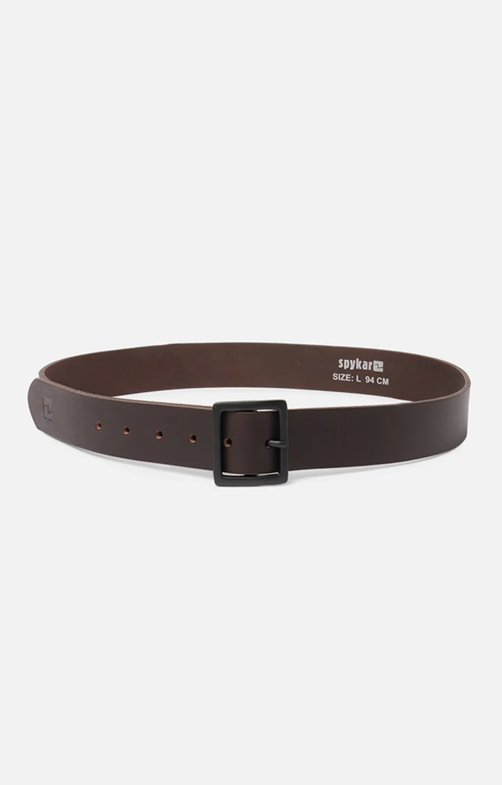 Men Brown Genuine Leather Belt - Image 3