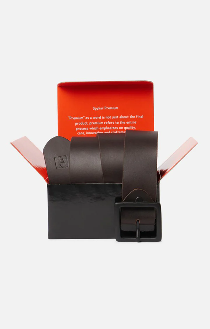 Men Brown Genuine Leather Belt - Image 6
