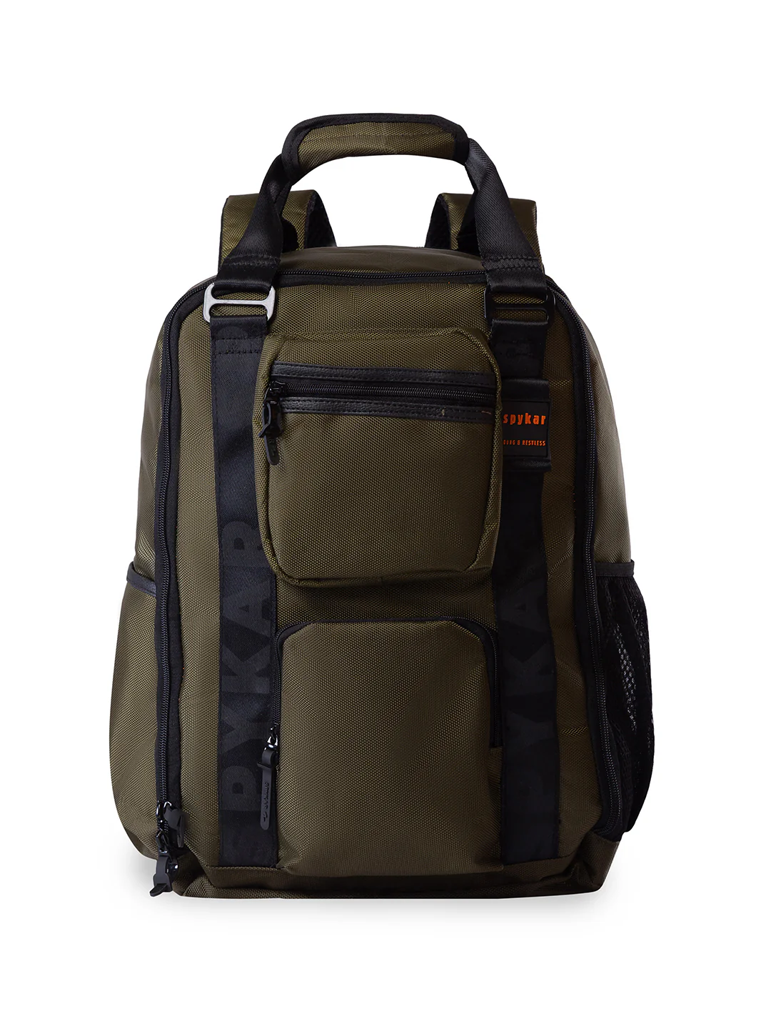Men Olive Polyester Backpack