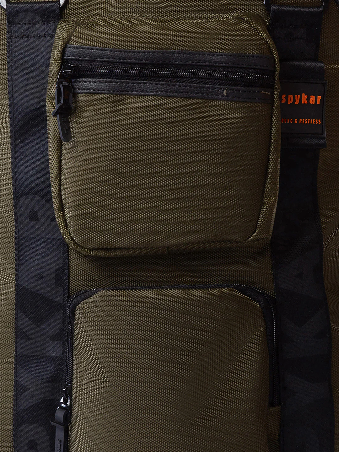 Men Olive Polyester Backpack - Image 2