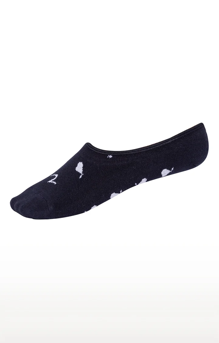 Pack Of 2 Navy And Grey Printed Socks - Image 3