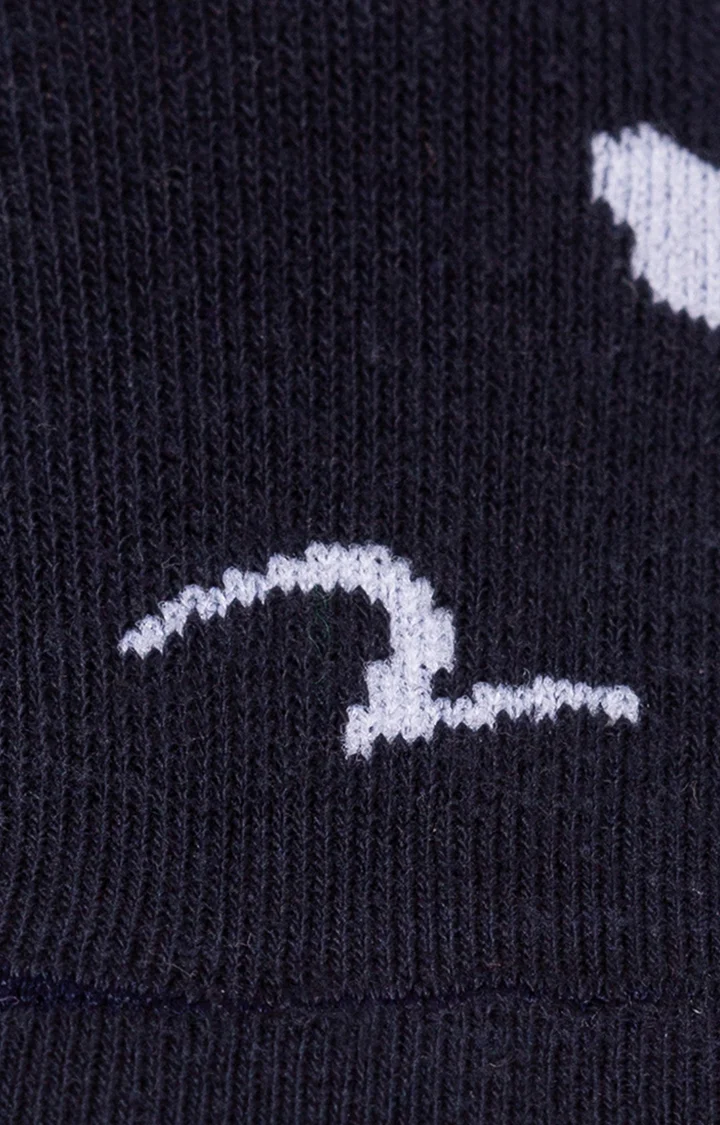 Pack Of 2 Navy And Grey Printed Socks - Image 5