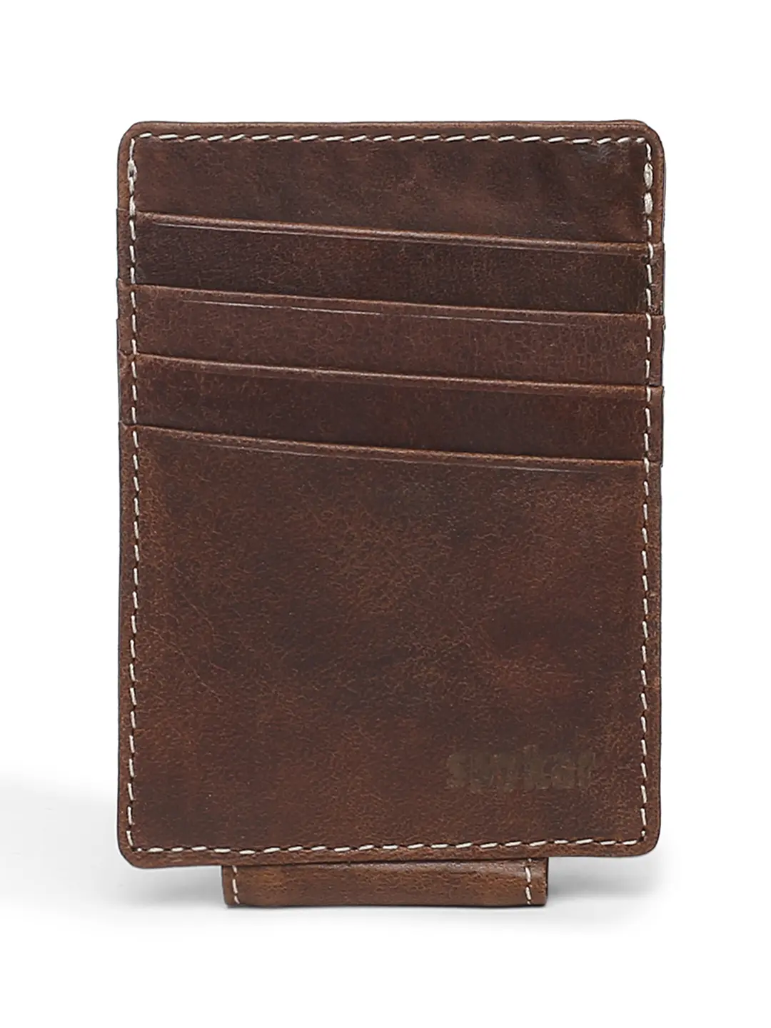 Men Tan Leather Money Clips - Image 3