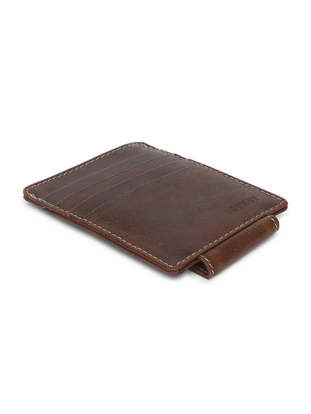 Men Tan Leather Money Clips - Image 4