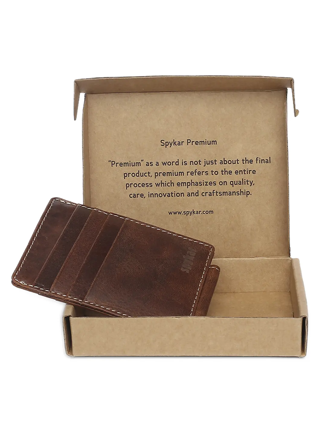 Men Tan Leather Money Clips - Image 5