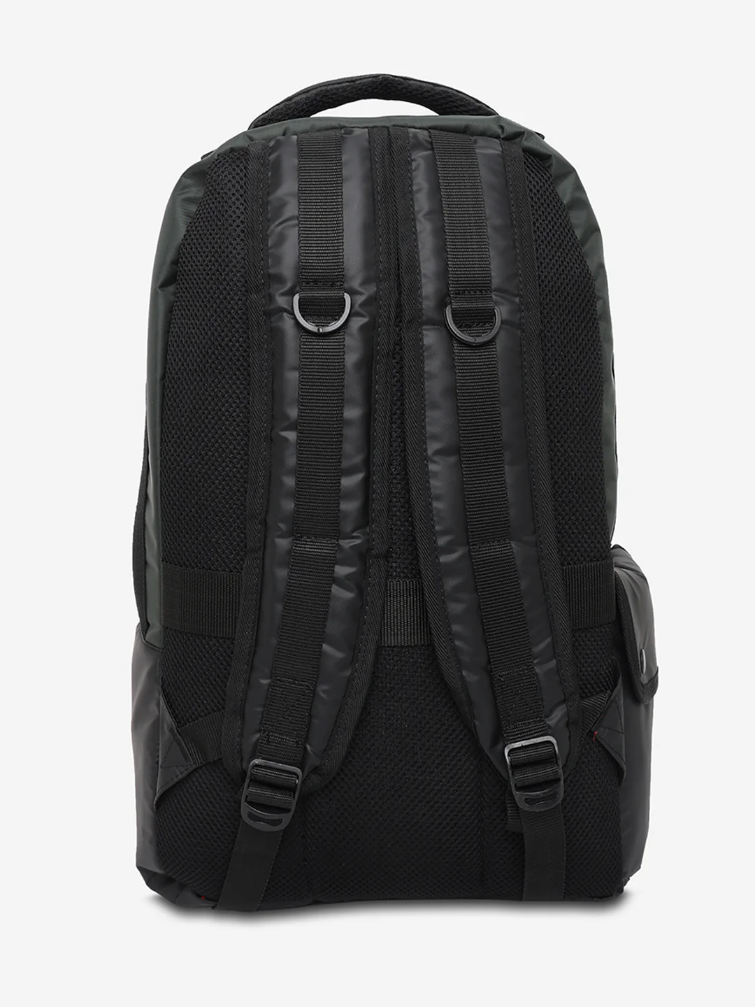 Unisex Black & Olive Polyester Backpack - Image 4