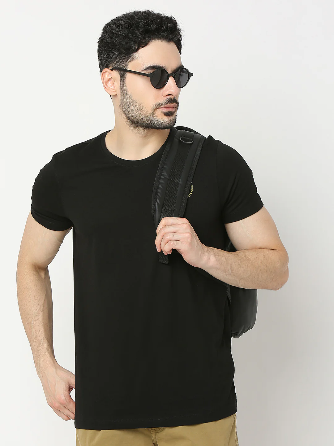 Unisex Black & Olive Polyester Backpack - Image 8