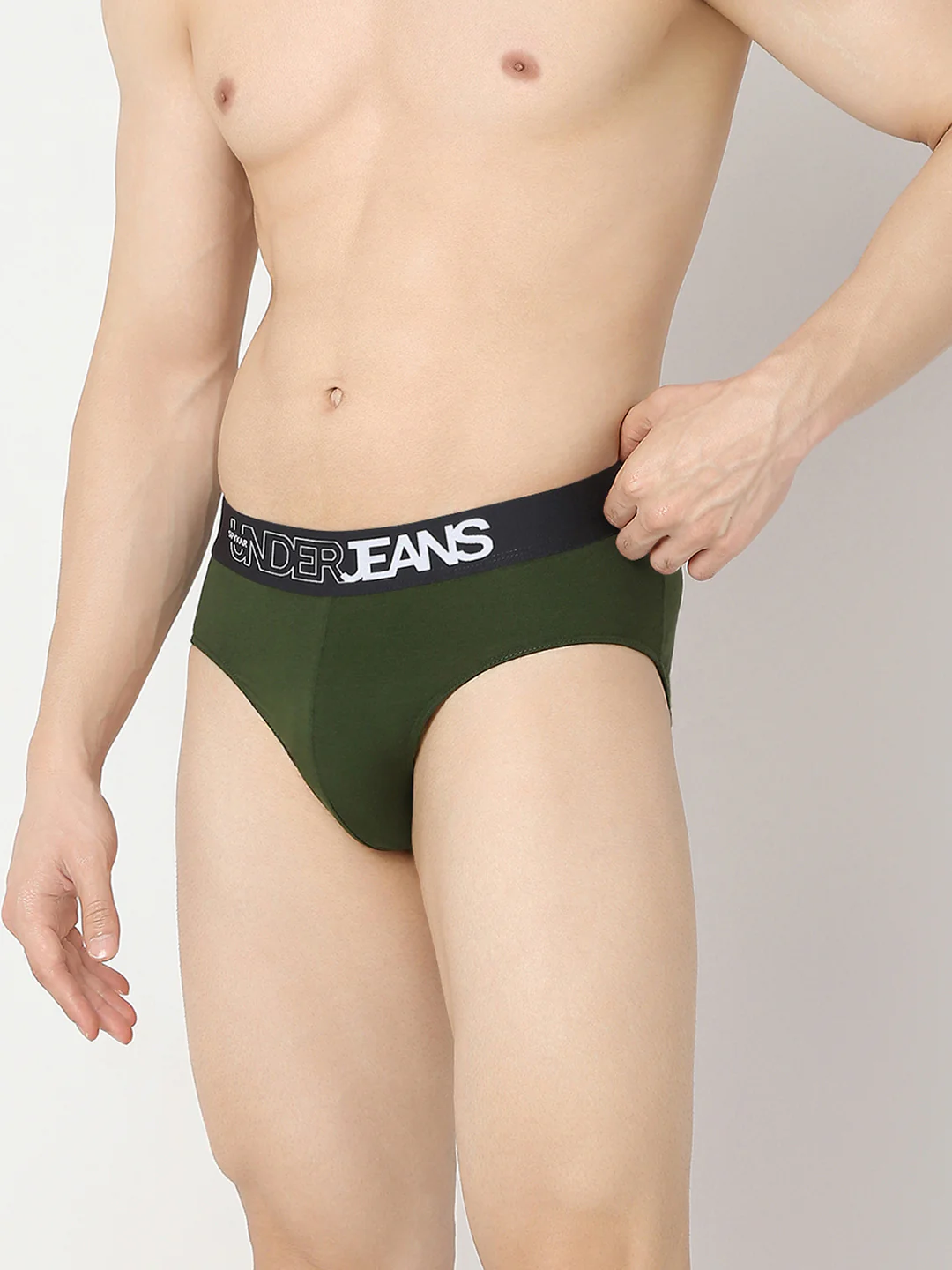 Underjeans Olive & Black Brief - Image 3