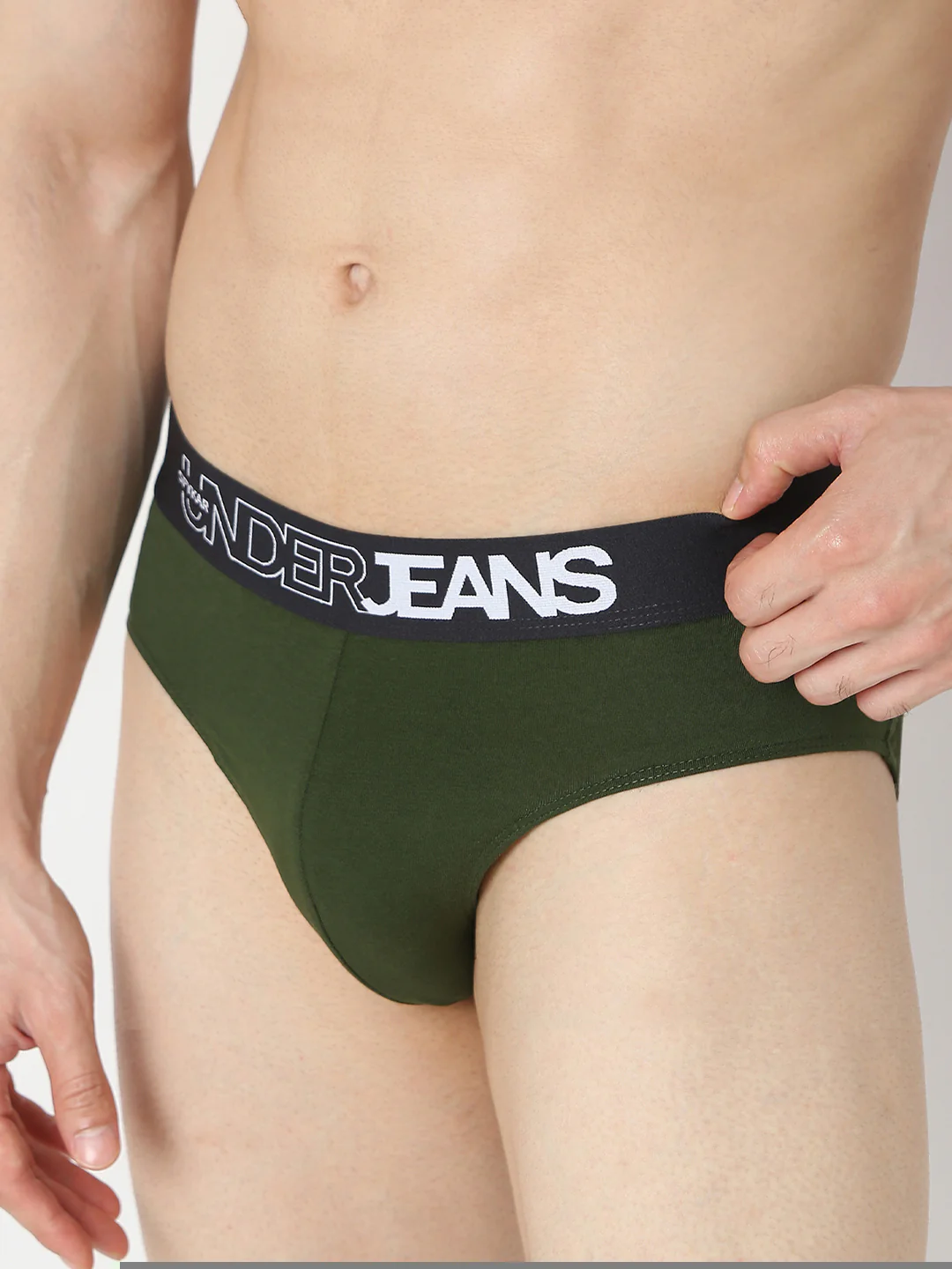 Underjeans Olive & Black Brief - Image 6