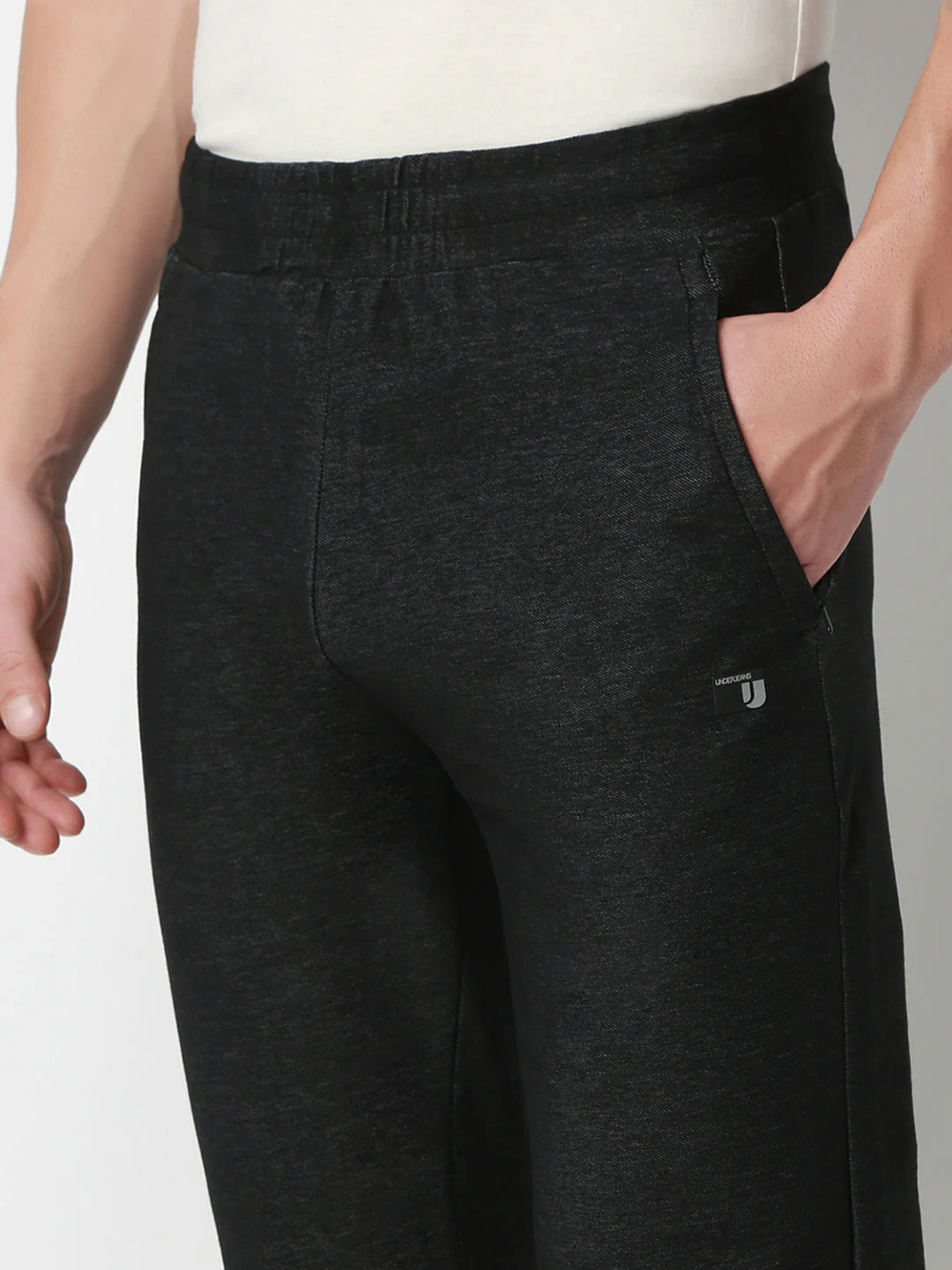 Underjeans Lounge Pant Slim Fit Black Mid-Rise - Image 7